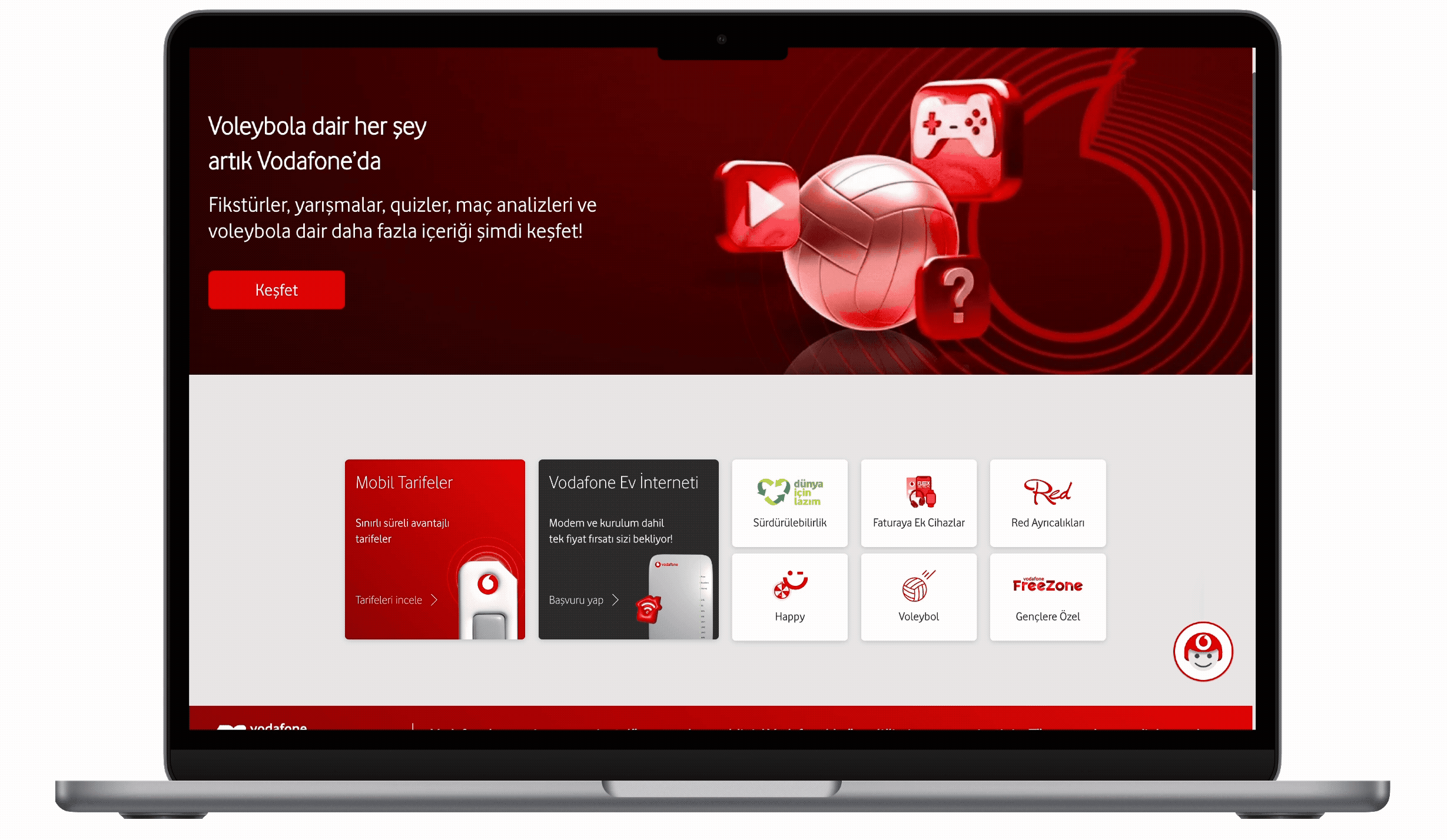 Hand-drawn volleyball good-luck animation for Vodafone’s national team sponsorship
